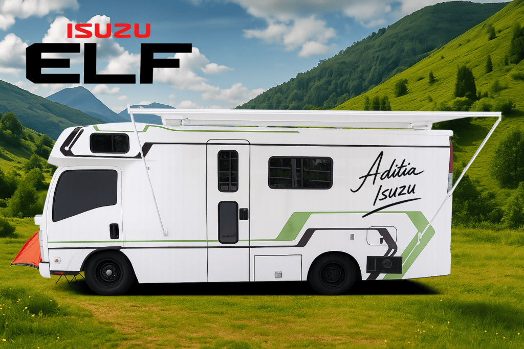 Mobil Campervan Isuzu ELF hasil modifikasi karoseri Laksana